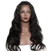 Тело волна парик 8а класса бразильский полный парики кружева необработанные девственные человеческие волосы парик с волосами ребенка для черной женщины