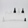 50PCS/lot Empty Clear Plastic Squeeze Dispensing Bottles with Long Tip Caps 50ml 50cc Cosmetic Container packaging