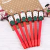 Cute Christmas Snowman Ceramic Ball Pen crutches Cartoon Christmas Santa Claus Ballpoint Office School Stationery