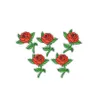 10 PZ patch di ricamo fiore rosa per abbigliamento ferro-su patch applique ferro su patch di moda accessori per cucire adesivi distintivo 2258