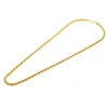 65mm Thick 80cm Long Solid Rope ed Chain 14K Gold Silver Plated Hip hop ed Heavy Necklace 160gram For mens5778033