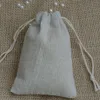 웨딩 생일 파티 호의 Drawstring Bags 10x15cm (4x6inch)) 100 목걸이 팔찌 쥬얼리 Makup Linen Drawstring Pouches