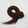 #4 Dunkelbraunes, glattes Haar, Loop-Mikroringhaar, 1 g/Strähne, 50 Stück/Packung, 50 g menschliche Mikroperlen-Links, Remy-Haarverlängerungen 4b 4c