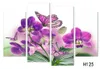 4 Panel Schöne schmetterling orchidee blumen gedruckt auf leinwand für wohnzimmer wohnkultur wandkunst ölgemälde kein rahmen