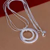 Ensemble de bijoux en argent sterling 925 de haute qualité, double sable, pièce O, DFMSS017, tout nouveau collier en argent 925 direct d'usine, boucles d'oreilles 257U