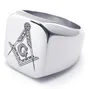 Stainless Steel Masonic Men Ring Letter G Jewelry Cool Korean Style Fashion Wholesale Hot New Party Gift