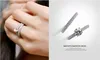 Vecalon 2016 fashion ring wedding band ring set for women 1ct Cz diamond ring 925 Sterling Silver Female Engagement Finger ring