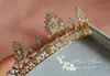 Altın Glamous Saç Gelin Aksesuarları Kristaller Kar Tanesi Tiaras Prenses / Kız Tiaras