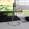 Fã do relógio USB com relógio em tempo real e exibição de temperatura Função LED Light Fan Toy
