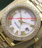 Relógios de luxo 2017 Novos Mens 18kt Ouro Branco Dial Roman 118348 Diamante Bisel 41mm Relógio de Pulso dos homens Marca de Moda Automática