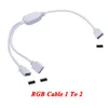 RGB RGBW 4pin 5pin Wire Connector 1 to 2/3/4 Female Splitter Connector Extension Cable for 3528 5050 5630 LED Strip Light