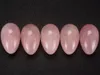 1 stks / partij Gratis verzending Undrilded Natural Rose Quartz Yoni Ei Jade Egg Pelvic Kegel Oefening Vaginal Turinging Sphere