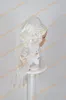 Luxury Muslim Wedding Veils 2016 con bordo applicato in pizzo e cristalli a strato Lunghezza del gomito Bridal Hijab Hijab personalizzato Made7720014