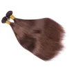 Новое прибытие #4 шоколадно-коричневый малайзийский наращивание волос шелковистой прямой темно-коричневый малайзийский человеческих волос ткать пучки 3 шт. Много Бесплатная доставка
