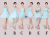 New Beach Wedding Bridesmaid Dresses Mixed Styles Short or Knee Length For One Wedding Party Beaded Cheap Blush Chiffon Bridesmaid Dresses