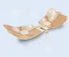 レディース女性の蝶押上ブラジャーの目に見えない自由なスティックの自己接着性のフロント包帯レーシングブラスクの背中の背骨のストラップレスランジェリーカップ