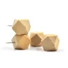 50pcs/set Jumbo Size Polygon Diamond Sharpe Wooden Push Pins Art and Drawing Used School Office Sundries Standard Pins