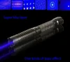 100000m 5in1 450nm Strong power military blue laser pointers LED light Flashlight wicked lazer torch Hunting+5 caps+charger+gift box