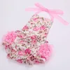 ¡¡¡GRAN VENTA!!! Mameluco de encaje de bebé floral para el conjunto del zapato de la venda del niño; ropa bebe boutique de verano infantil; ropa de bebé recién nacido 2 sets /