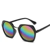 Nouveau 10 pièces/lot femmes sur la taille lunettes de soleil rondes colorées revêtement réfléchissant lunettes de soleil lunettes 11 couleurs livraison gratuite