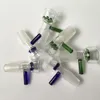 Smoking Accessories 18mm glass bowl 14mm green blue pieces bongs colorful slide for oil rigs thick clear water pipe