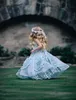 2019 Dollcake Flower Girl Sukienki na Wesela Potargane Dzieci Pagewne Suknie Kwiaty Długość Piętro Koronki Party Communion Dress