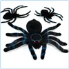 Spider Halloween Decoration makeup scary props Christmas Flocked Black Funning Joking Trick Toys gift Decoration Prop Jel Jewels Ornament