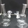 Mini bong in vetro gorgogliatore per narghilè a due funzioni con percolatore in linea da 5,5 pollici per olio e giunto da 14,4 mm