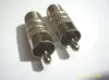 50 st RCA Male Plug to F Kvinna Coax Jack Adapter Cable Coupler