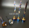 Mais novo boné de carburador de titânio colorido anodizado Rainbow Ti Nail dabber 14mm e 18mm para fumar cachimbo de água vidro plataformas de petróleo vaporizador