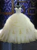 2019 16 jaar jurk baljurken Quinceanera jurken kanten appliques organza goud kralen lovertjes maskerade debutante jurken aangepast m8149473