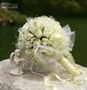 2016 Ny ankomst Big White Beige Champagne Flower Bride Bouquetwedding Bouquets Artifical Flowerswedding Favors7685940