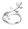 Wholesale New Personality Exquisite Leaf Leaves Surround Silver Korean Design Fashion Rings Jewelry Alloy Cheap Free shipping