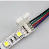 Conectores de luz de tira LED RGB, 10mm, 4 pines, Cable sin soldadura, Cable de placa PCB a adaptador hembra de 4 pines para SMD 3528 5050