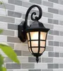E27 Superior European Style Waterproof Villa Garden Wall Light Spraying Smoothing Black Porch Lights Wall Lamp Outdoor Lighting LLFA
