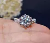 حجم 4-10 فيكتوريا Wieck مجوهرات فاخرة الخلود جولة المرأة 1.5ct Diamonique تشيكوسلوفاكيا الماس 925 الفضة الاسترليني زفاف باند حزام التاج هدية