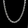 10mm Thick 76cm Long Solid Rope ed Chain 24K Gold Silver Plated Hip hop ed Heavy Necklace 160gram For mens275b