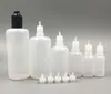 500st 120 ml eliquidflaskor plast dropper genomskinlig pe tom e juice flaska färgglada barnsäkra tamper caps2396