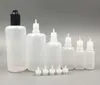 500 Pz 120 ml ELiquid Bottiglie di Plastica Contagocce PE Traslucido Vuoto E Bottiglia di Succo Colorato A Prova di Bambino Tamper Caps2396