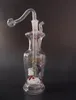 Pipes en verre Barboteur en verre Plate-forme pétrolière en verre Bangs en verre Double fond Colorez le vase JH039-10mm