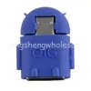 smartphone için OTG adaptörünün USB Android robot şekline Toptan Micro USB, Micro OTG kablo, Mikro OTG adaptör 1000adet