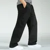 Pantalones de gala informales para hombre, pantalones ligeros de talla grande para hombre, pantalones informales rectos holgados de color liso, pantalones deportivos elásticos informales 2461