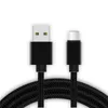 1M 2M 3M Nylonflätad datum Kabel Typ C Micro USB -kablar för Samsung Galaxy S6 S7 Edge S8 Obs 8 Plus HTC USB -telefontrådslinje