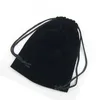 100pcslot Black Velvet Jewelry Bags Pouches For Craft Fashion Gift Packaging Display B0332821279443728