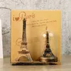 Paris Eiffel Tower Crafts With Light Creative Pamitle Model Table Miniaturuas Desk Ornaments Vintage Figurine Decor Home Decor4731930