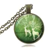 Collier de renne de noël, pendentif Animal, bijoux de noël, cadeaux de nouvel an pour elle ou lui