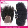 Brazilian Human Hair Afro Kinky Curly With Lace Closure Afro Kinky Curly Full Lace Closure With Hair Bundles 4pcslot4632151