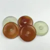 Nuevo cuarzo banger carb cap dabber pipas de agua para fumar 100% piedra de jade natural tapa de carbohidratos de cuarzo rojo blanco con grandes agujeros