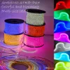 HOT 10M 20M 30M 40M 50M 110V/220V haute tension SMD 5050 RGB Led bandes lumières étanche + télécommande IR + alimentation