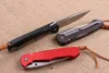 High End Survival Tactical Folder Blade Knife D2 Steel Satin Drop Point Blades T6061 Aluminum Handle EDC Pocket Knifes Ball Bearing Knives